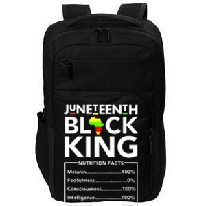 Juneteenth Black King Nutritional Facts Melanin Father Impact Tech Backpack