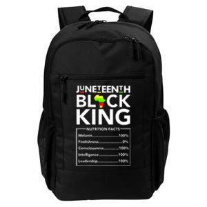 Juneteenth Black King Nutritional Facts Melanin Father Daily Commute Backpack