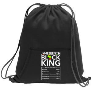 Juneteenth Black King Nutritional Facts Melanin Father Sweatshirt Cinch Pack Bag