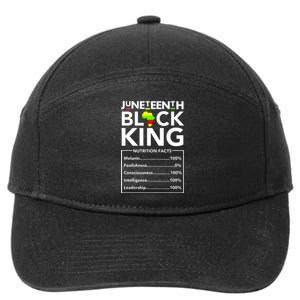 Juneteenth Black King Nutritional Facts Melanin Father 7-Panel Snapback Hat