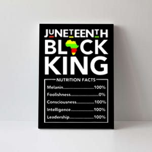 Juneteenth Black King Nutritional Facts Melanin Father Canvas