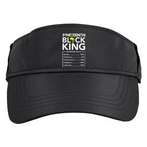 Juneteenth Black King Nutritional Facts Melanin Father Adult Drive Performance Visor