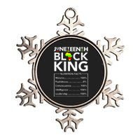 Juneteenth Black King Nutritional Facts Melanin Father Metallic Star Ornament