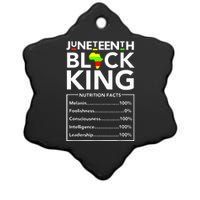 Juneteenth Black King Nutritional Facts Melanin Father Ceramic Star Ornament