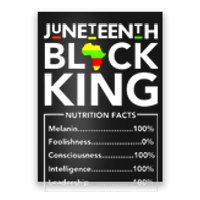 Juneteenth Black King Nutritional Facts Melanin Father Poster