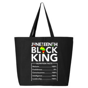 Juneteenth Black King Nutritional Facts Melanin Father 25L Jumbo Tote