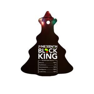 Juneteenth Black King Nutritional Facts Melanin Father Ceramic Tree Ornament