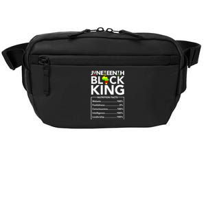 Juneteenth Black King Nutritional Facts Melanin Father Crossbody Pack