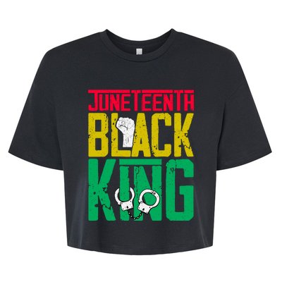 Juneteenth Black King Celebration Graphic Bella+Canvas Jersey Crop Tee