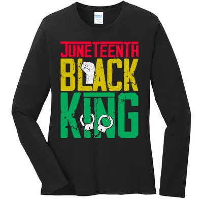 Juneteenth Black King Celebration Graphic Ladies Long Sleeve Shirt