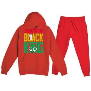 Juneteenth Black King Celebration Graphic Premium Hooded Sweatsuit Set