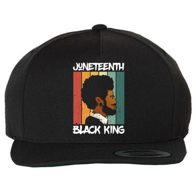 Juneteenth Black King African American Father Black Dad Gift Wool Snapback Cap