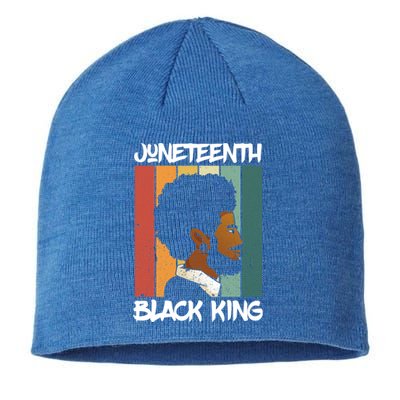 Juneteenth Black King African American Father Black Dad Gift Sustainable Beanie