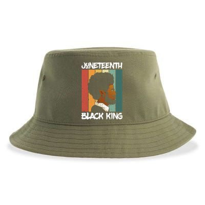 Juneteenth Black King African American Father Black Dad Gift Sustainable Bucket Hat