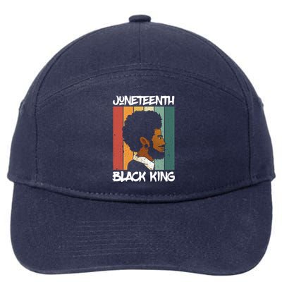 Juneteenth Black King African American Father Black Dad Gift 7-Panel Snapback Hat