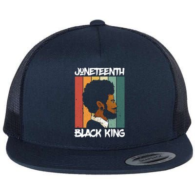 Juneteenth Black King African American Father Black Dad Gift Flat Bill Trucker Hat