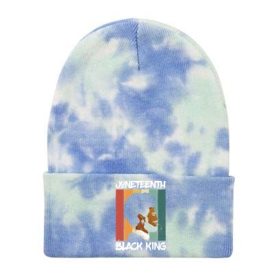 Juneteenth Black King African American Father Black Dad Gift Tie Dye 12in Knit Beanie