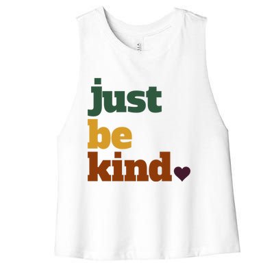 Just Be Kind Gift Women's Racerback Cropped Tank