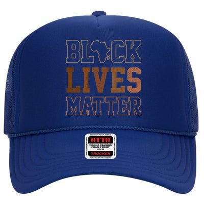 Juneteenth Black Lives Matter Blm Black History Gift High Crown Mesh Back Trucker Hat