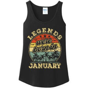 January Birthday Legends Were Born In January Ladies Essential Tank