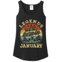 January Birthday Legends Were Born In January Ladies Essential Tank