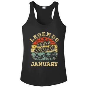 January Birthday Legends Were Born In January Ladies PosiCharge Competitor Racerback Tank