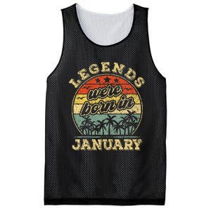 January Birthday Legends Were Born In January Mesh Reversible Basketball Jersey Tank