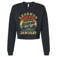 January Birthday Legends Were Born In January Cropped Pullover Crew