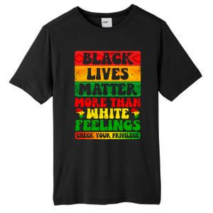 Juneteenth Black Lives Matter More Than White Feelings Gift Tall Fusion ChromaSoft Performance T-Shirt