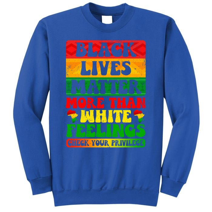 Juneteenth Black Lives Matter More Than White Feelings Gift Sweatshirt