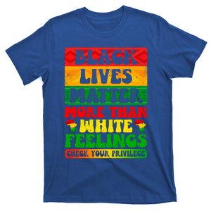 Juneteenth Black Lives Matter More Than White Feelings Gift T-Shirt