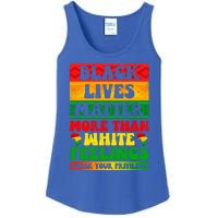 Juneteenth Black Lives Matter More Than White Feelings Gift Ladies Essential Tank