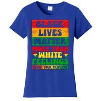 Juneteenth Black Lives Matter More Than White Feelings Gift Women's T-Shirt