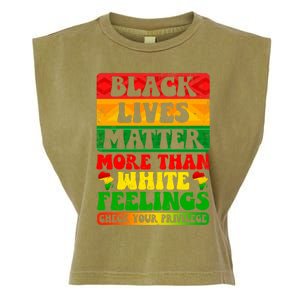 Juneteenth Black Lives Matter More Than White Feelings Gift Garment-Dyed Women's Muscle Tee