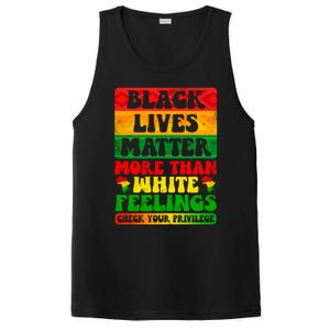 Juneteenth Black Lives Matter More Than White Feelings Gift PosiCharge Competitor Tank