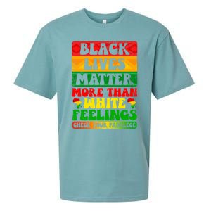 Juneteenth Black Lives Matter More Than White Feelings Gift Sueded Cloud Jersey T-Shirt