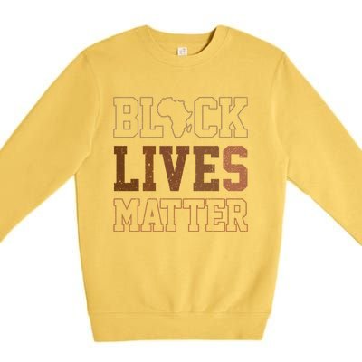 Juneteenth Black Lives Matter Blm Black History Funny Gift Premium Crewneck Sweatshirt