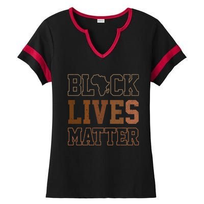 Juneteenth Black Lives Matter Blm Black History Funny Gift Ladies Halftime Notch Neck Tee