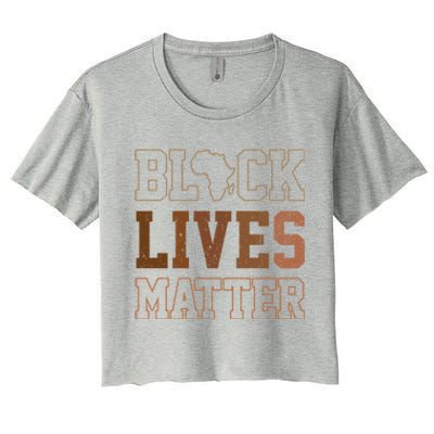 Juneteenth Black Lives Matter Blm Black History Funny Gift Women's Crop Top Tee