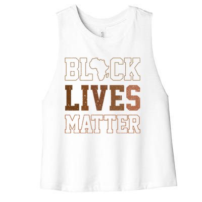 Juneteenth Black Lives Matter Blm Black History Funny Gift Women's Racerback Cropped Tank