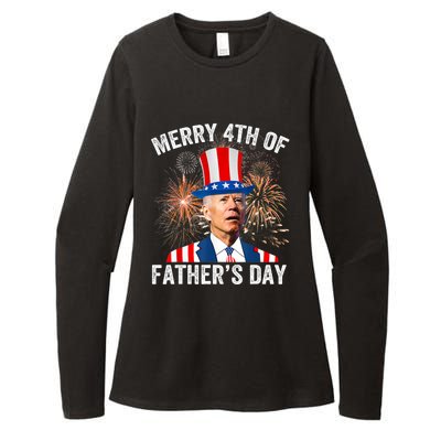 Joe Biden Merry 4th Of Father's Day Funny 4th Of July Womens CVC Long Sleeve Shirt