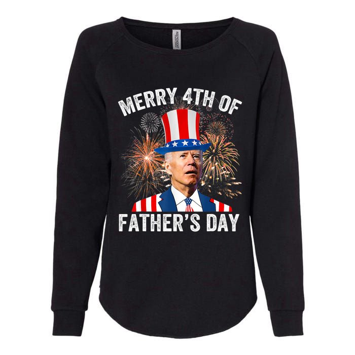 Joe Biden Merry 4th Of Father's Day Funny 4th Of July Womens California Wash Sweatshirt