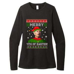 Joe Biden Merry 4th Of Easter For Funny 4th Of July Cool Gift Womens CVC Long Sleeve Shirt