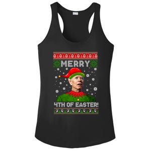 Joe Biden Merry 4th Of Easter For Funny 4th Of July Cool Gift Ladies PosiCharge Competitor Racerback Tank