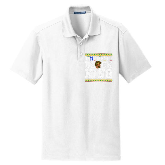 Juneteenth Black Melanin King History Month African Dry Zone Grid Polo