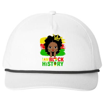 Juneteenth Black Melanin I Am Black History Month Gift Snapback Five-Panel Rope Hat