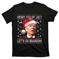 Joe Biden Merry 4th Of July Let's Go Branson Brandon Ugly Christmas Sweater T-Shirt