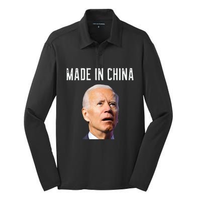 Joe Biden Made In China Joe Biden Is An Idiot Silk Touch Performance Long Sleeve Polo