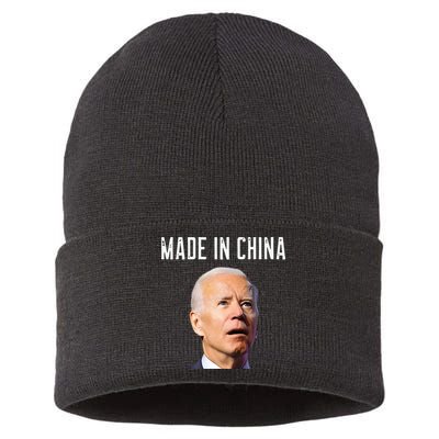 Joe Biden Made In China Joe Biden Is An Idiot Sustainable Knit Beanie