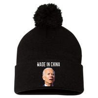 Joe Biden Made In China Joe Biden Is An Idiot Pom Pom 12in Knit Beanie